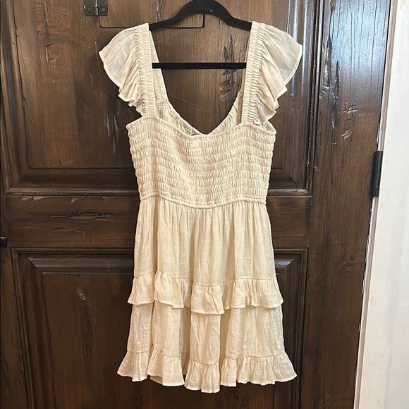 Vici Cream Ruffled Tiered Mini Sundress - Picture 5 of 5